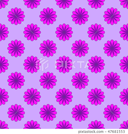 Floral pattern on the light violet background 47681553