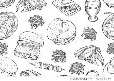 Gourmet Burgers and ingredients for burgers Gourmet Burgers and ingredients for burgers 47681736