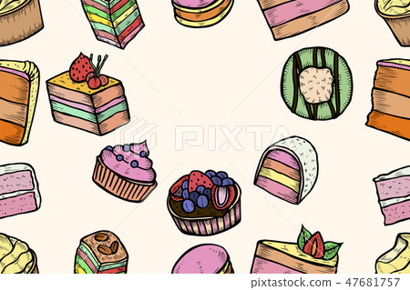 Sweets and bakery set. 47681757
