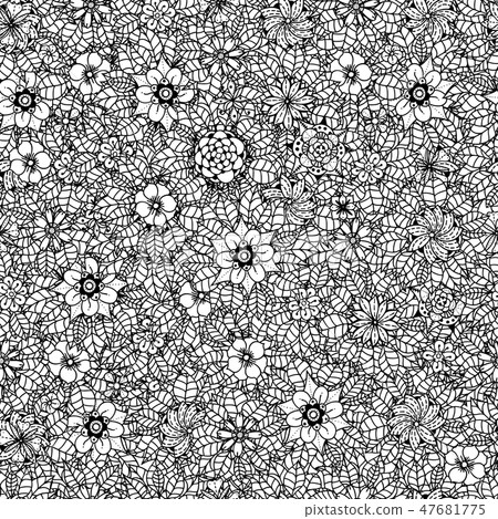Seamless leaf background 47681775