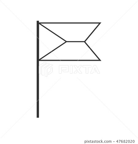 Czech Republic flag icon in black outline Czech Republic flag icon in black outline 47682020