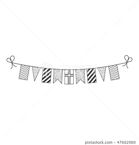 Decorations bunting flags for Norway or Iceland 47682060