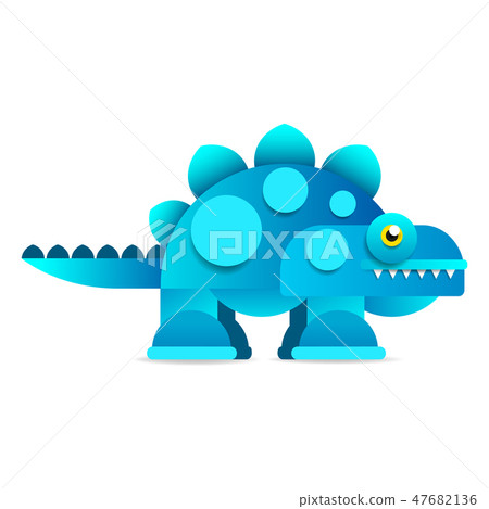 Cute cartoon dinosaur on white background. Cute cartoon dinosaur on white background. 47682136
