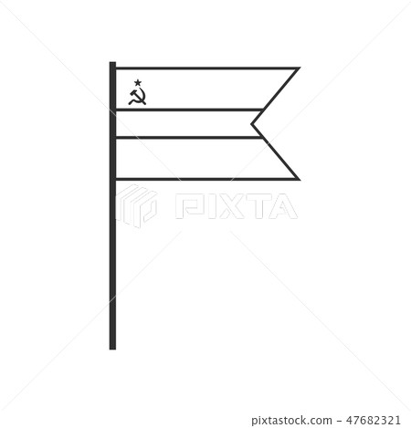 Transnistria flag icon in black outline 47682321
