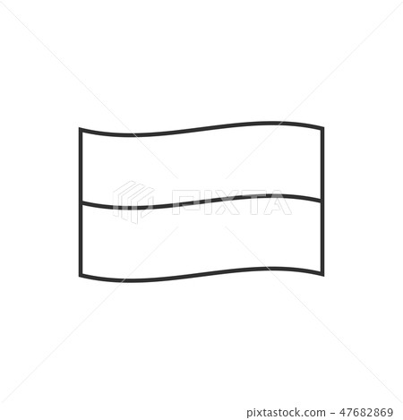 Horizontal bicolour two bands country flag icon 47682869