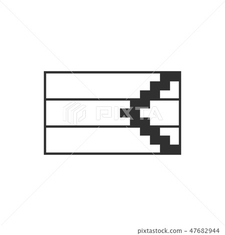 Republic of Artsakh flag icon in black outline 47682944