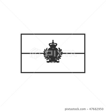 San Marino flag icon in black outline flat design San Marino flag icon in black outline flat design 47682950