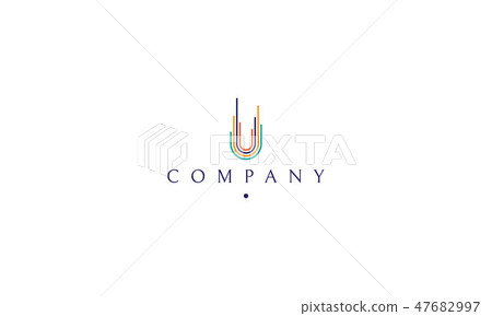 Vector color logo on which is an abstract image of a developing city. 47682997