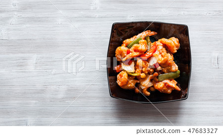 top view of Shrimps Combo with copyspace 47683327
