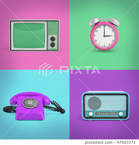 3d Rendering Of Four Contrast Background Stock Ilration 3d Rendering Of Four Contrast