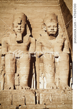 Statues in Abu Simbel temple (Egypt) Statues in Abu Simbel temple (Egypt) 47684300