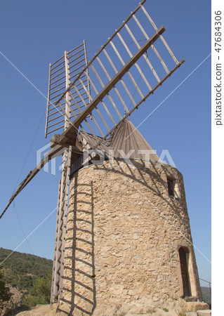Ancient stone windmill (Vertically) Ancient stone windmill (Vertically) 47684306