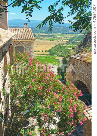 A view of Provencal countryside. A view of Provencal countryside. 47684307