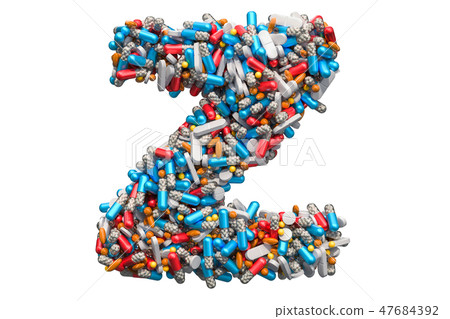 Letter Z from medicine pills, capsules, tablets Letter Z from medicine pills, capsules, tablets 47684392