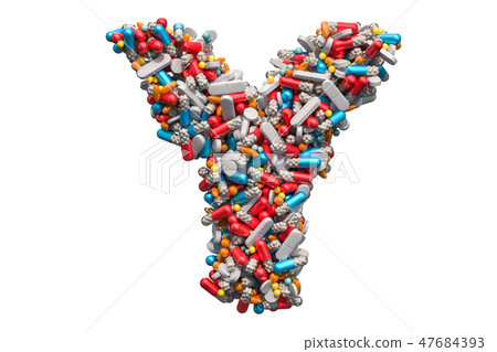 Letter Y from medicine pills, capsules, tablets Letter Y from medicine pills, capsules, tablets 47684393