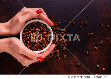 Seeds of fragrant coffee Seeds of fragrant coffee 47684942