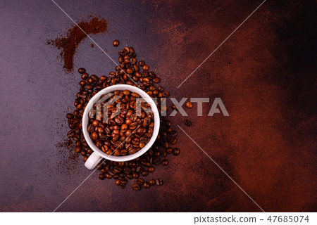 Seeds of fragrant coffee Seeds of fragrant coffee 47685074
