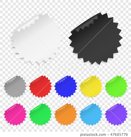 Vector Realistic 3d Circle Adhesive Colored Blank Paper Sticker Icon Set Closeup Isolated on Vector Realistic 3d Circle Adhesive Colored Blank Paper Sticker Icon Set Closeup Isolated on 47685776