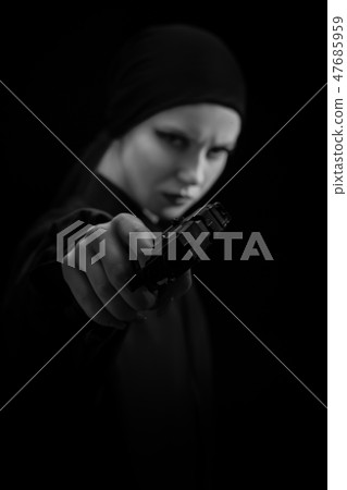 girl with gun girl with gun 47685959