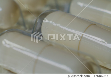 Close-up drugs in blisters, macro photography Close-up drugs in blisters, macro photography 47686053