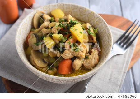 Chicken and Mushroom Fricassee 47686066
