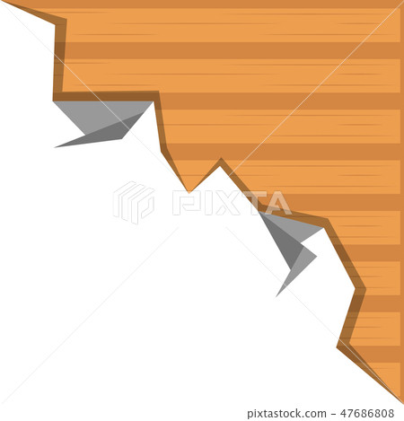 Isolated wooden wall cracked Isolated wooden wall cracked 47686808