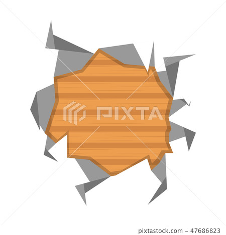 Isolated wooden wall cracked Isolated wooden wall cracked 47686823