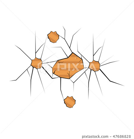 Isolated wooden wall cracked Isolated wooden wall cracked 47686828