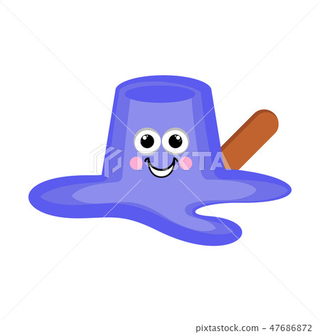 Melted popsicle ice cream 47686872