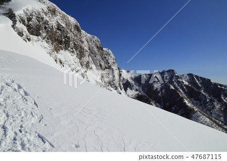 [Flat rate] Landscape from Mt. Ueshu Mountain in the snowy season (March 3, 2018) 47687115