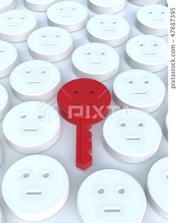 CG 3D插圖立體設計圖標Mark Keyman重要人物關鍵微笑日本日之丸 47687395