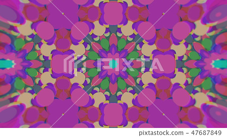 Abstract Colorful Painted Kaleidoscopic Graphic 47687849