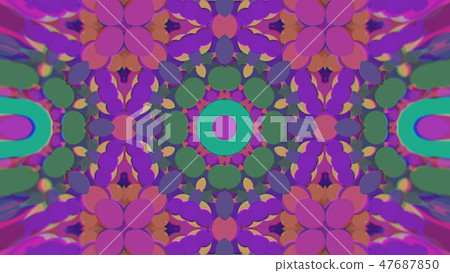 Abstract Colorful Painted Kaleidoscopic Graphic 47687850