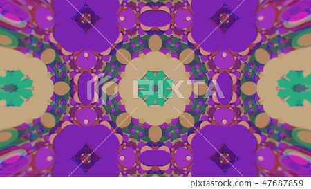 Abstract Colorful Painted Kaleidoscopic Graphic 47687859