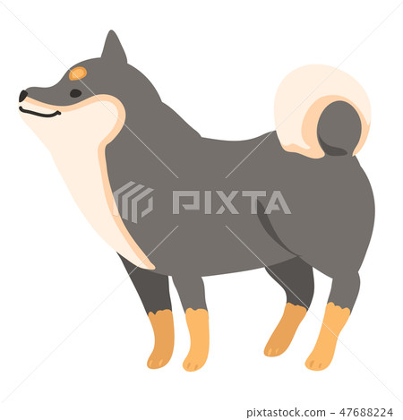 Shiba Inu狗Kuroshiba姿勢面部風景 Shiba Inu狗Kuroshiba姿勢面部風景 47688224