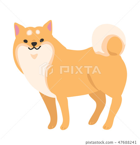 Shiba Inu Dog Akaiba Pose Facial Landscape 47688241