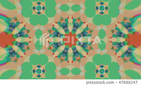 Abstract Colorful Painted Kaleidoscopic Graphic Abstract Colorful Painted Kaleidoscopic Graphic 47688247