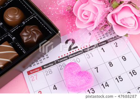 February calendar Valentine image 47688287