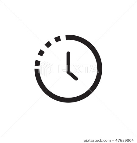 Clock icon Vector illustration, EPS10. - Stock Illustration [47689804 ...