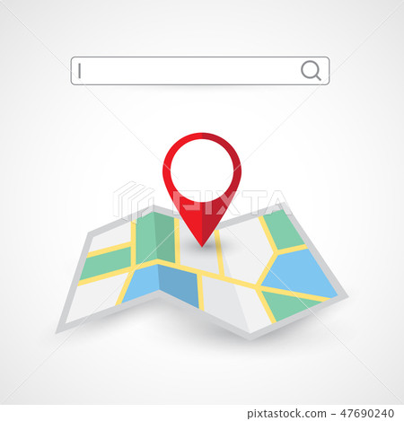 Location search folded map navigation Location search folded map navigation 47690240