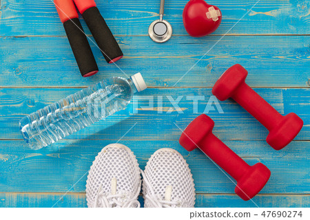 Fitness equipment gym workout and fresh Fitness equipment gym workout and fresh 47690274