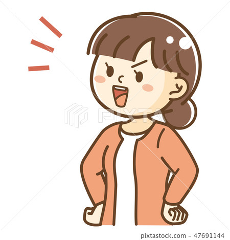 Funny Asian Angry Mom Character Vector Illustration Royalty Free SVG,  Cliparts, Vectors, and Stock Illustration. Image 74728692.