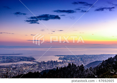 View from Mayuyama Shikiboshidai Evening landscape View from Mayuyama Shikiboshidai Evening landscape 47692605