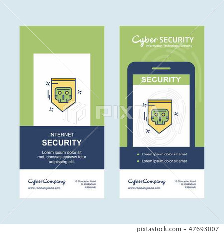 Internet security design with creative design vect 47693007