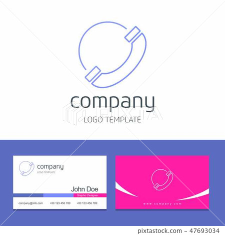 Business card design with arrows company logo vect 47693034