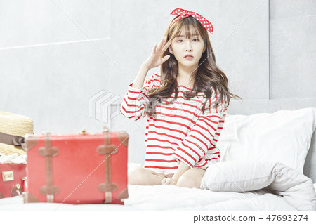 Travel, vacation, relaxation, young woman Travel, vacation, relaxation, young woman 47693274