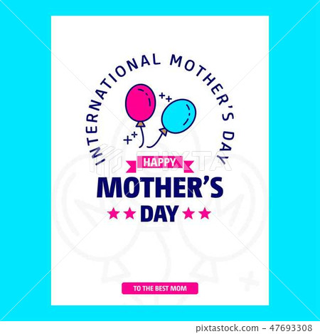Happy Mother's day greetings card with unique desi 47693308
