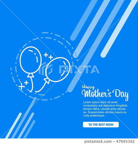 Mother's day greeting card with blossom flowers Mother's day greeting card with blossom flowers 47693382