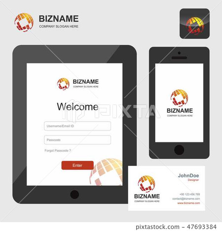 Company app design and also with stationary items Company app design and also with stationary items 47693384