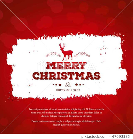 Christmas greetings card with red background red t 47693385